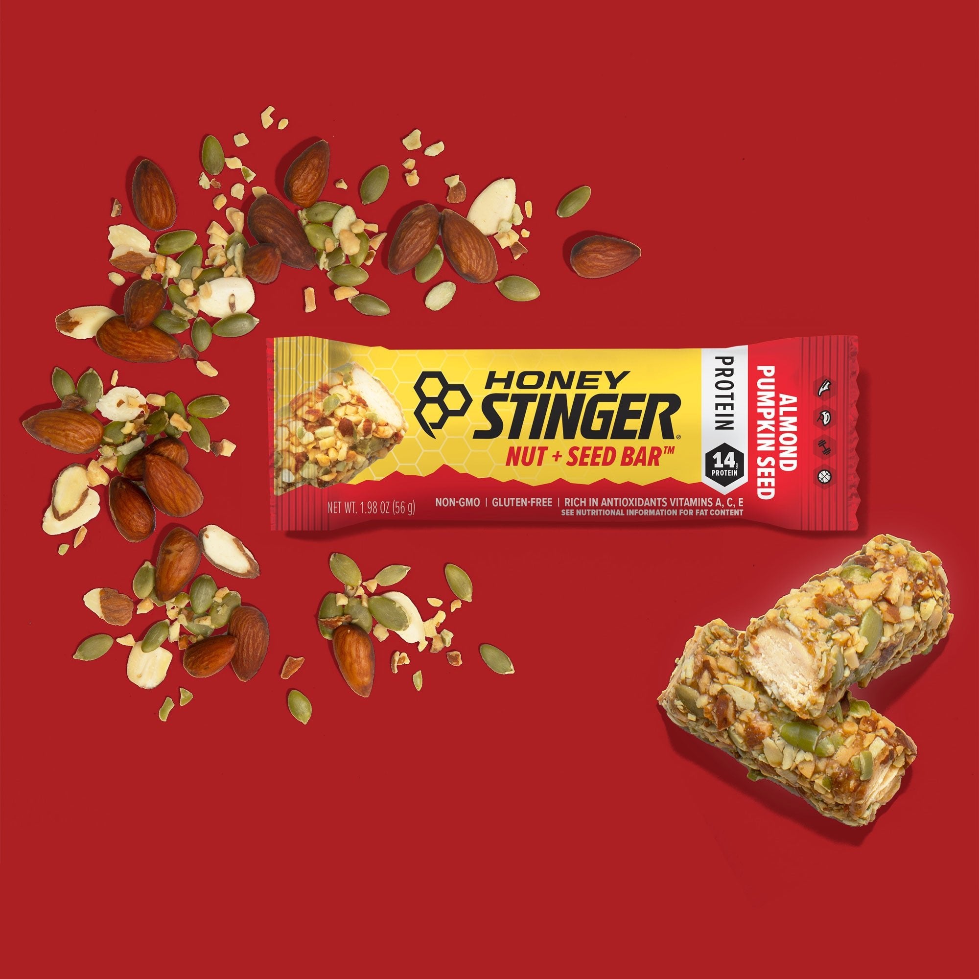 Almond Pumpkin Nut + Seed Bar Box of 12.