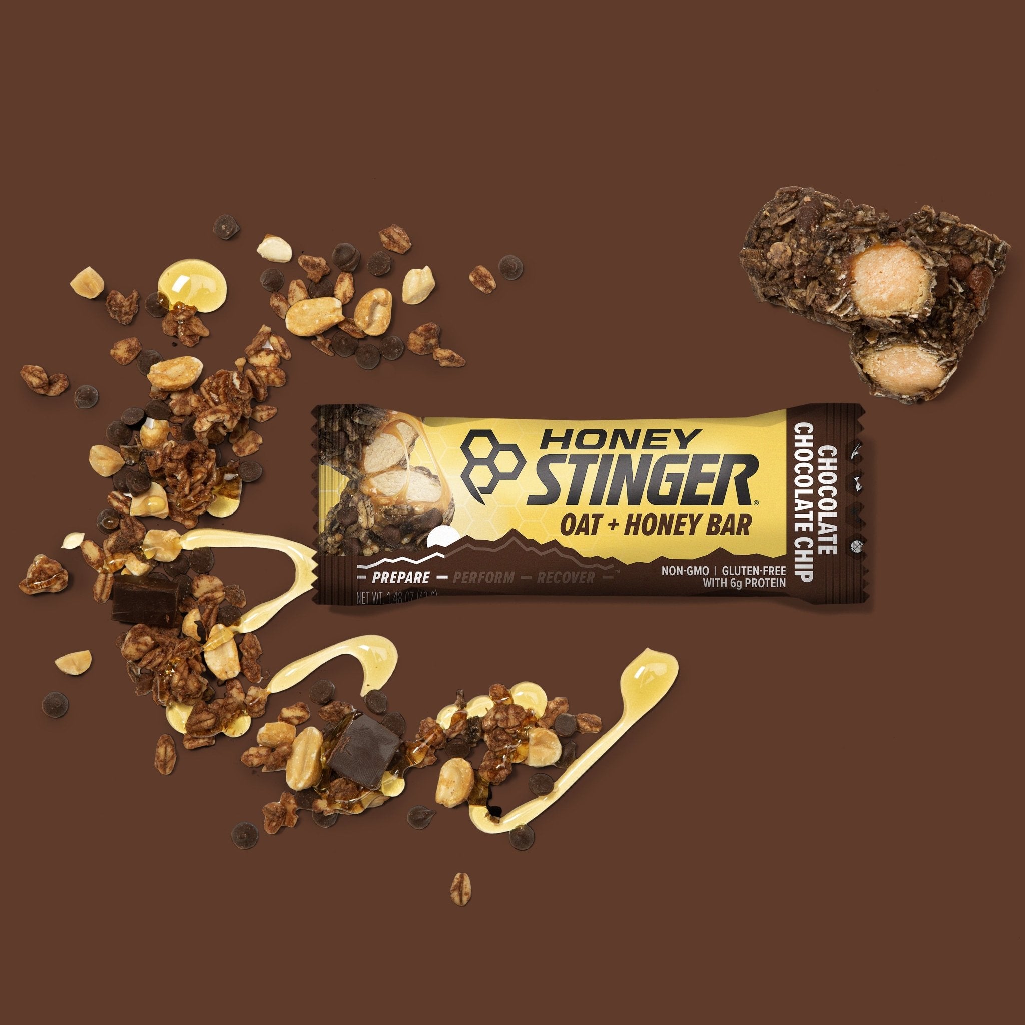 Chocolate Chocolate Chip Oat + Honey Bar Box of 12.