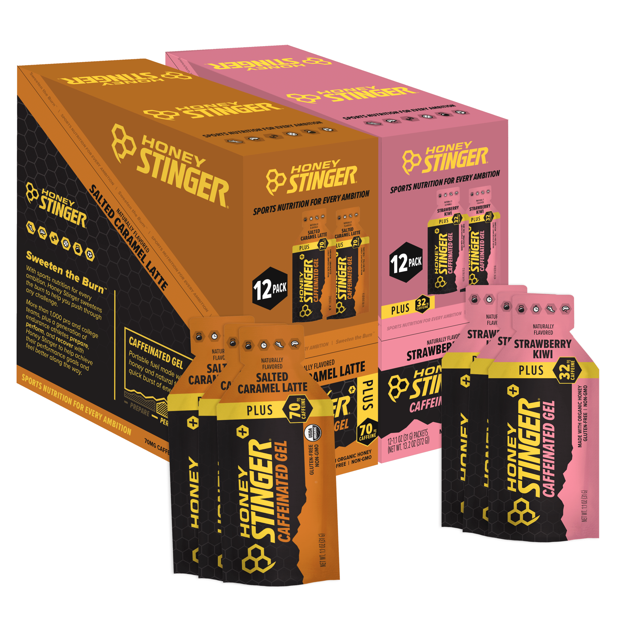 Caffeinated Energy Gel Variety Pack of 24.