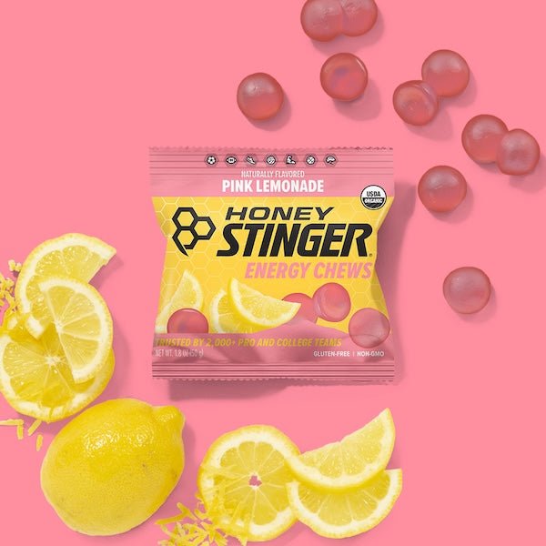 Pink Lemonade Energy Chews Box of 12 | Energy Chews - Honey Stinger