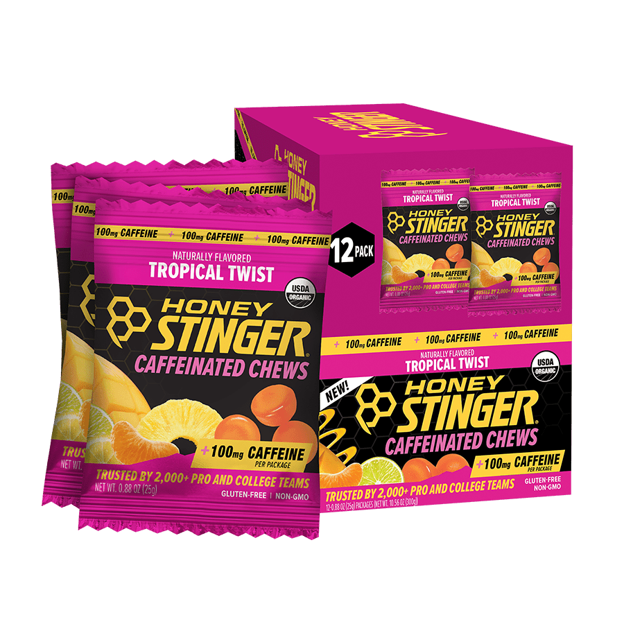 honeyたん Tropical Twist Caffeinated Energy Chews | Honey Stinger
