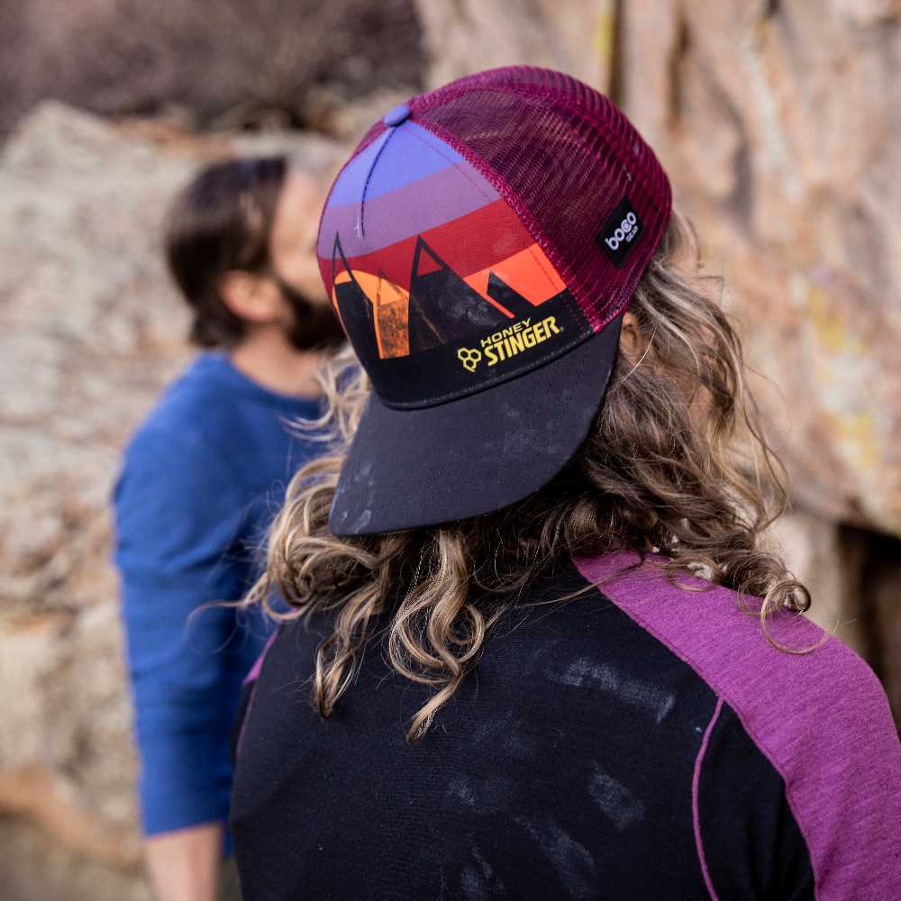 Curved Trucker Hat in Sunset