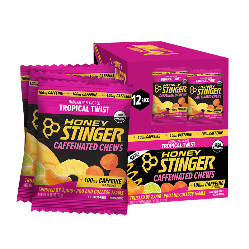 Tropical Twist Caffeinated Energy Chews Box of 12