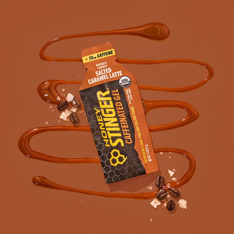 Salted Caramel Latte Caffeinated Energy Gel Box of 24