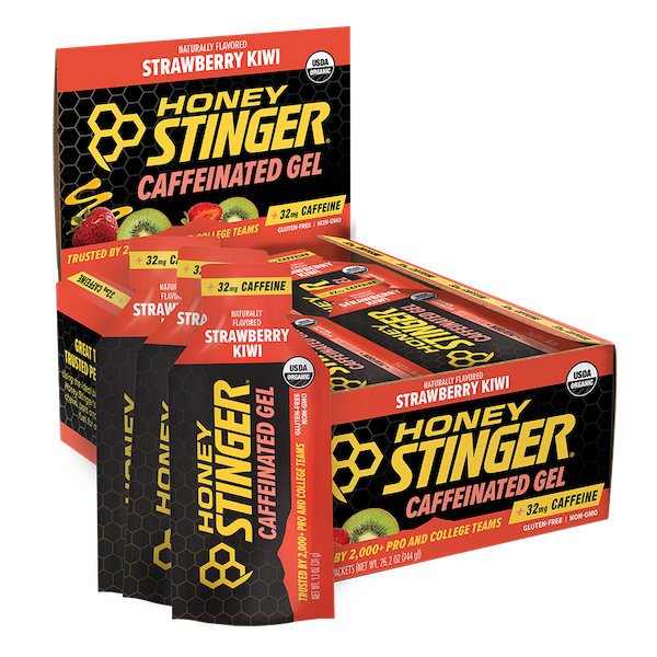 Strawberry Kiwi Caffeinated Energy Gel Box of 24