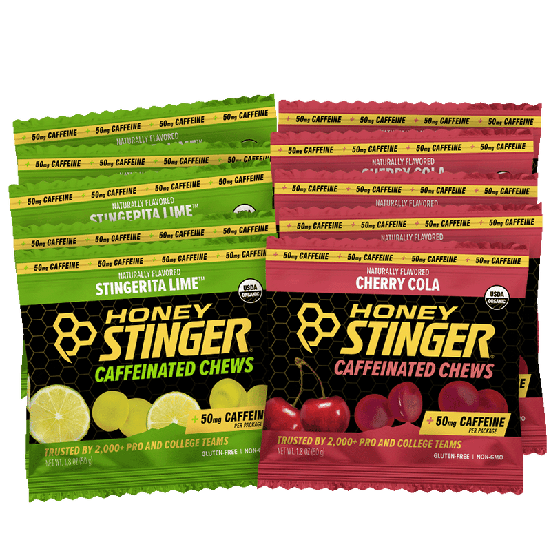 Caffeinated Chew Variety Pack of 12 | Energy Chews - Honey Stinger