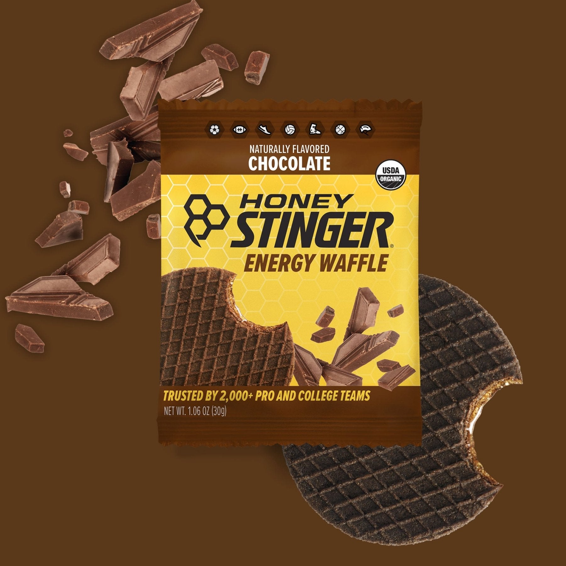 Chocolate Waffle Box of 16 | Waffles - Honey Stinger