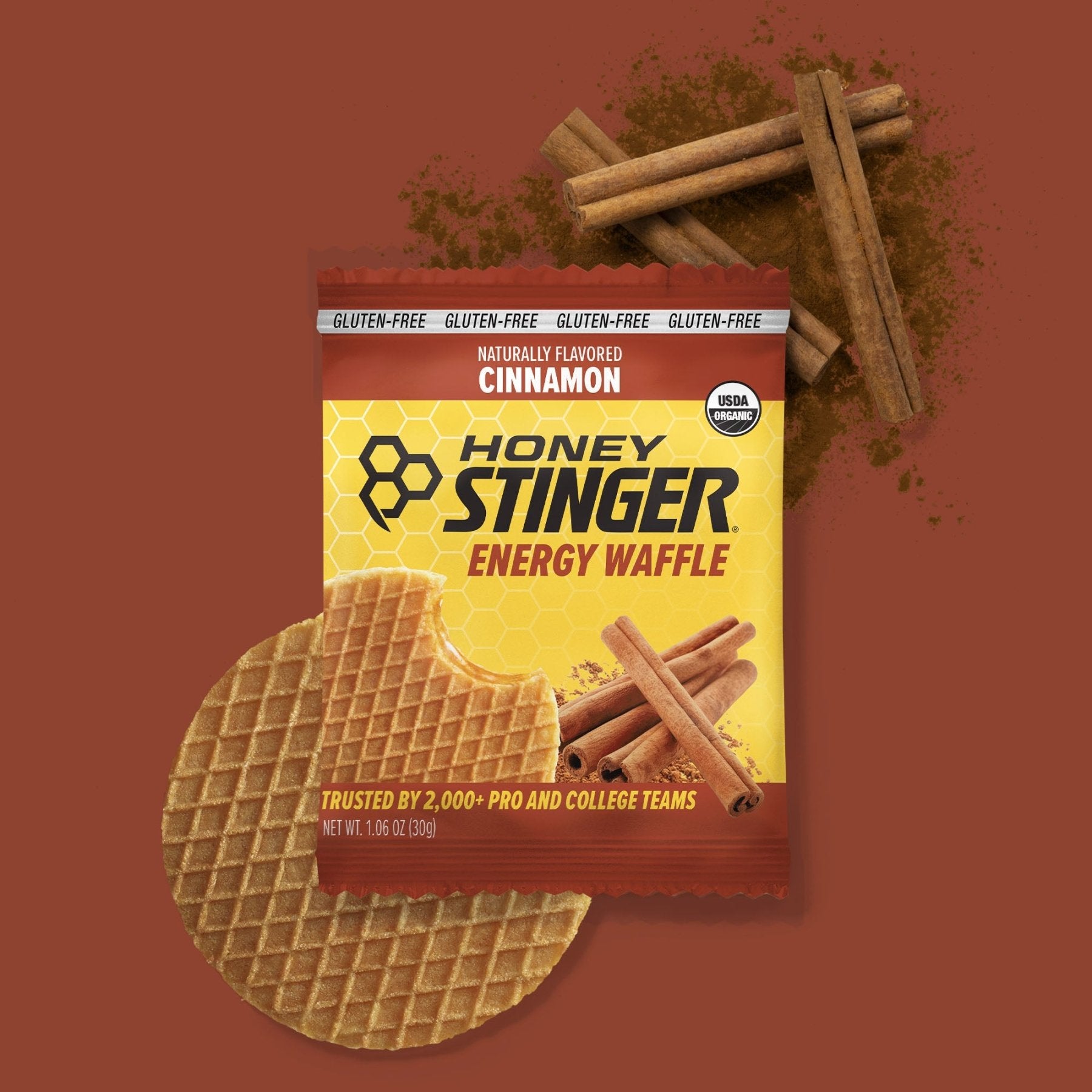 Cinnamon Gluten-Free Energy Waffle Box of 16