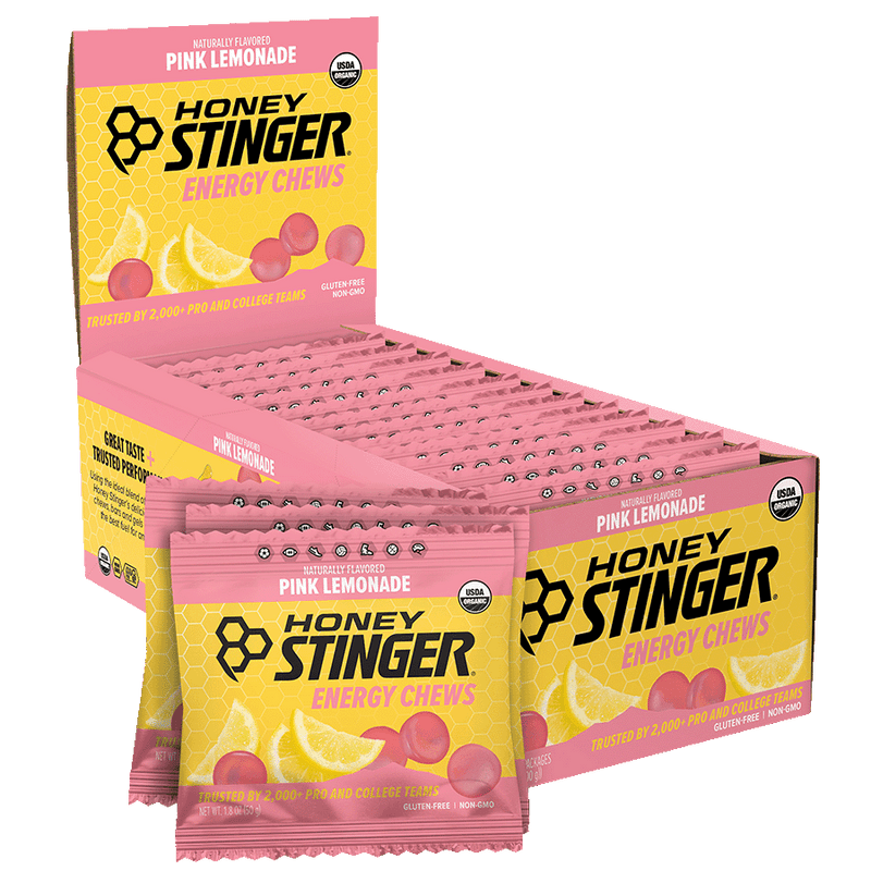 Pink Lemonade Classic Energy Chews Box of 12 | Energy Chews - Honey Stinger