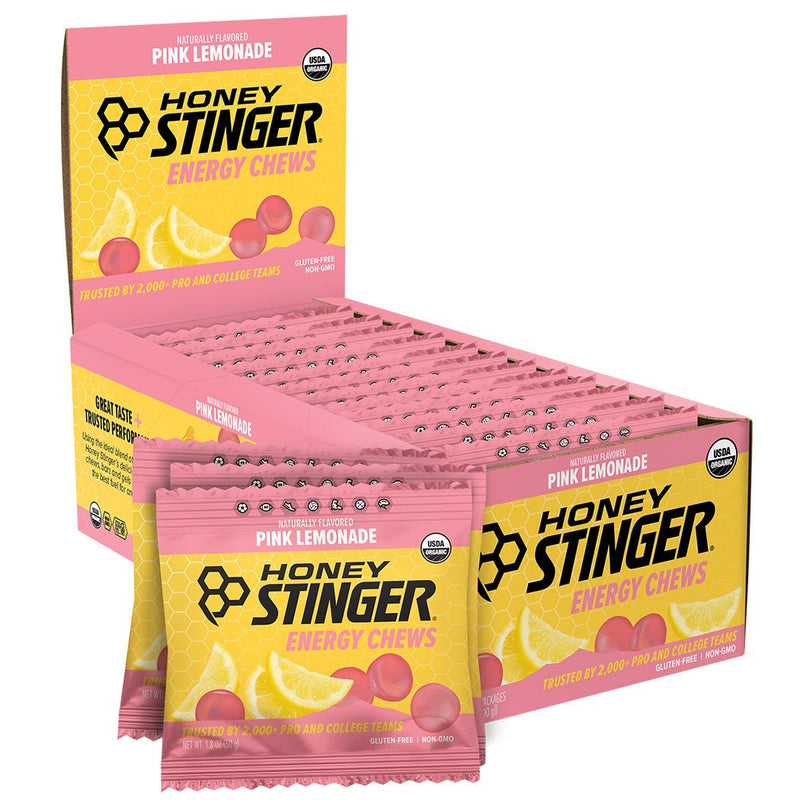 Pink Lemonade Energy Chews Box of 12 | Energy Chews - Honey Stinger