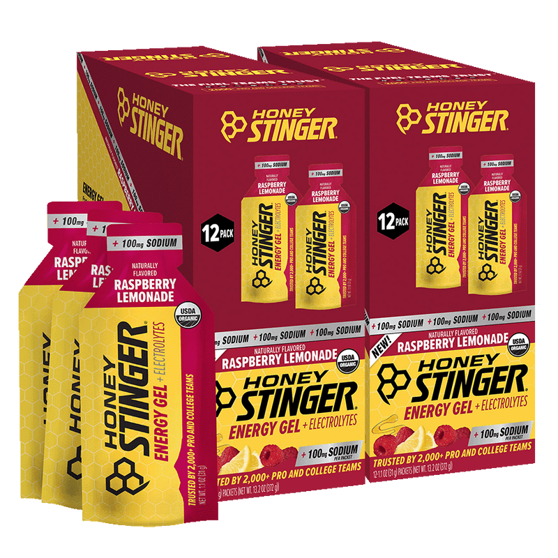 Raspberry Lemonade Electrolyte Energy Gel Box of 24 | Energy Gels - Honey Stinger