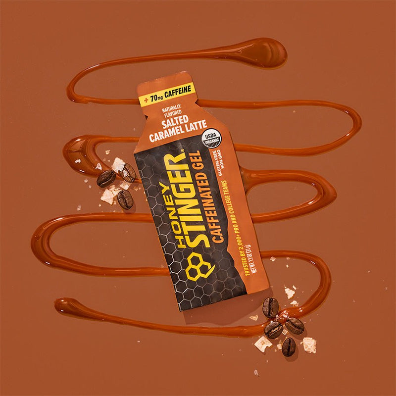 Salted Caramel Latte Caffeinated Energy Gel Box of 24
