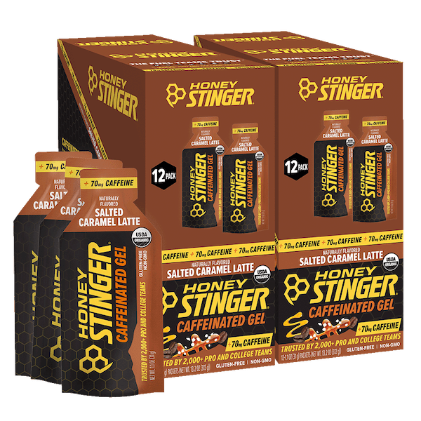 Salted Caramel Latte Caffeinated Energy Gel Pack of 24 | Energy Gels - Honey Stinger