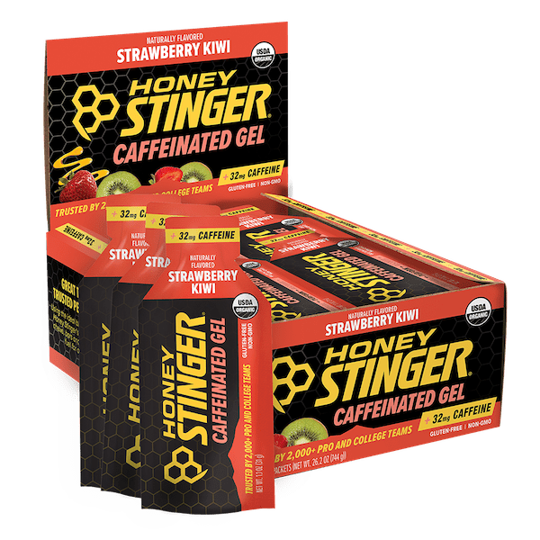 Strawberry Kiwi Caffeinated Energy Gel Box of 24 | Energy Gels - Honey Stinger