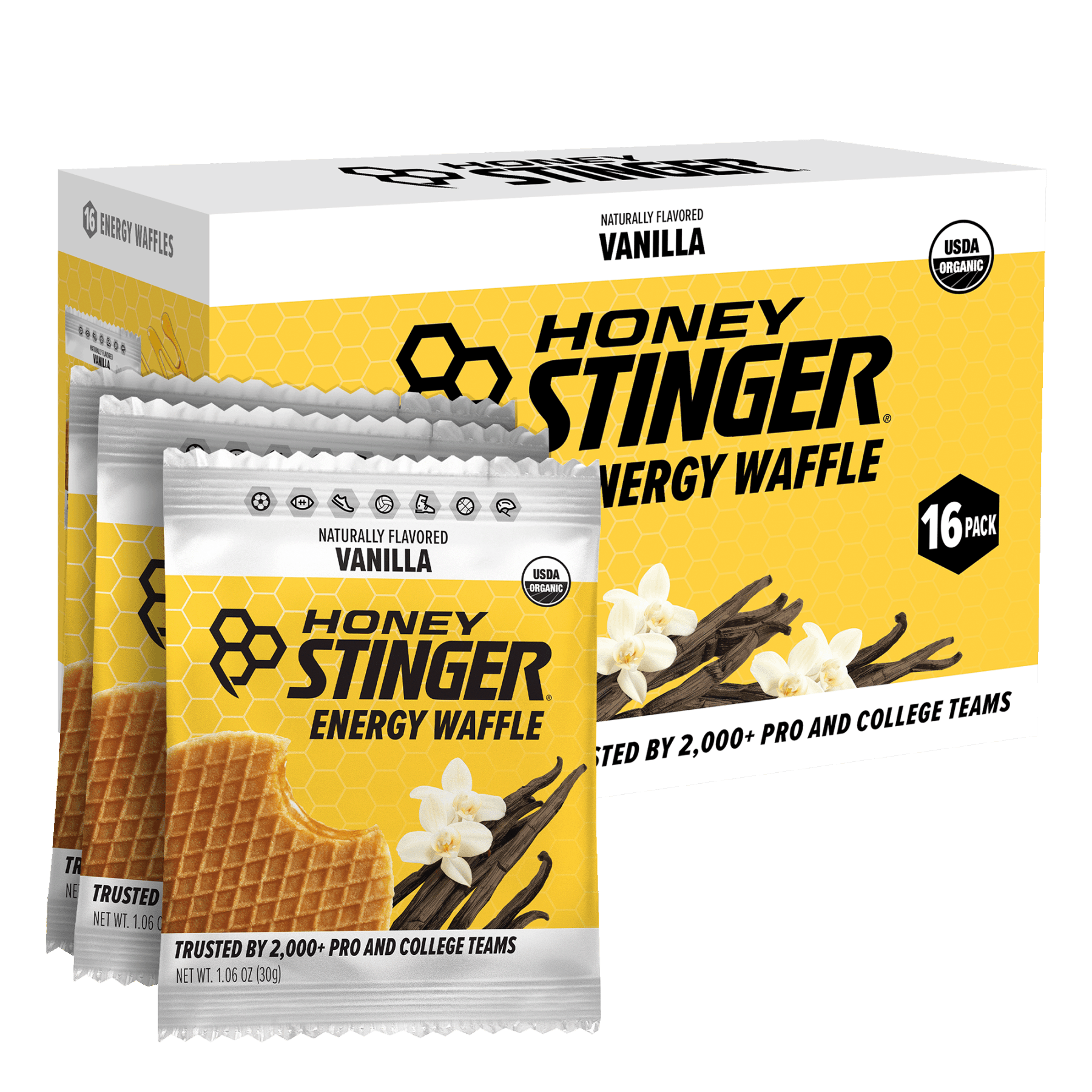 Vanilla Waffle Box of 16 | Waffles - Honey Stinger