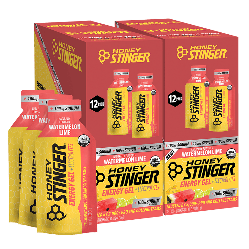 Watermelon Lime Electrolyte Energy Gel Box of 24 | Energy Gels - Honey Stinger