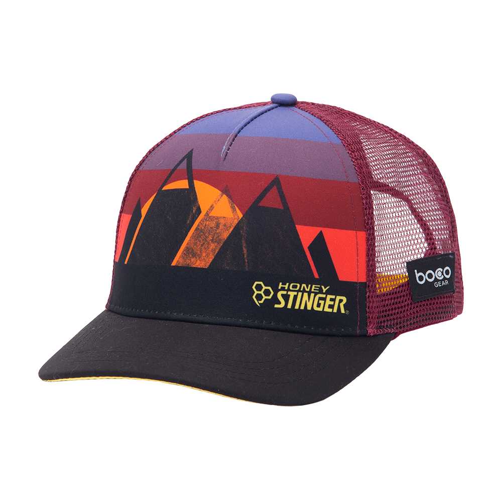 Curved Trucker Hat in Sunset | Honey Stinger