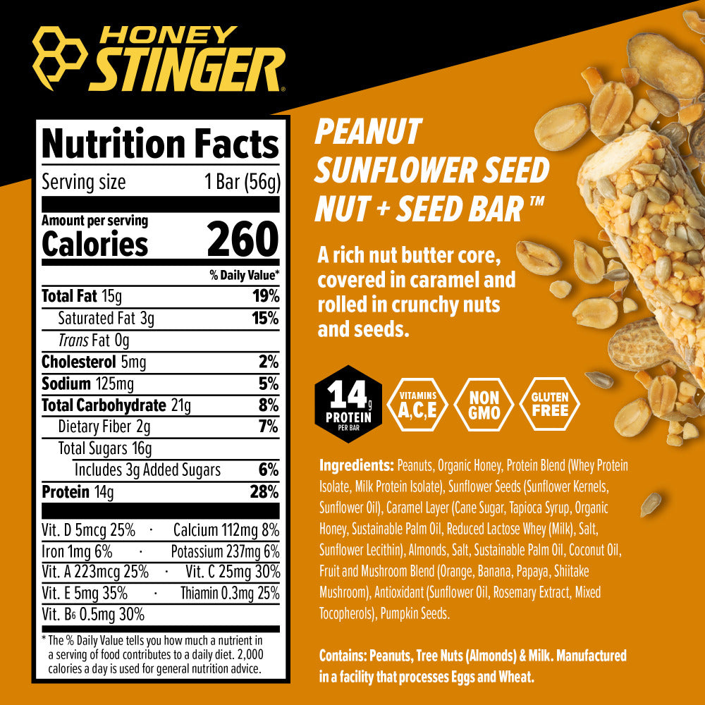 Nut + Seed Bar Sampler Pack of 4 – Honey Stinger