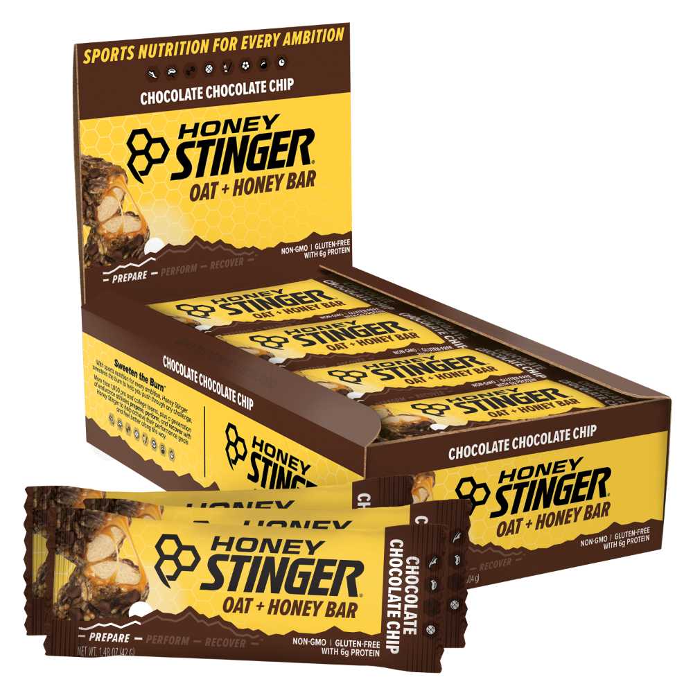 Chocolate Chocolate Chip Oat + Honey Bar Box of 12 Honey Stinger